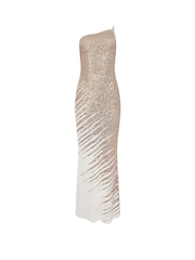 Star by Julien MacDonald Natural Maxi Sequin Dress - Image 1 of 1