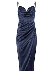 Star by Julien MacDonald Blue Plain Satin Dress - Image 5 of 5