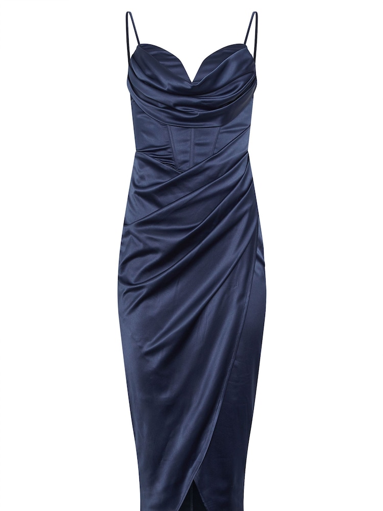Star by Julien MacDonald Blue Plain Satin Dress - Image 5 of 5