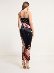 Star by Julien MacDonald Orange Printed Satin Dress - Image 3 of 5