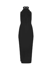 Star by Julien MacDonald Black Halter Button Back Dress - Image 3 of 3