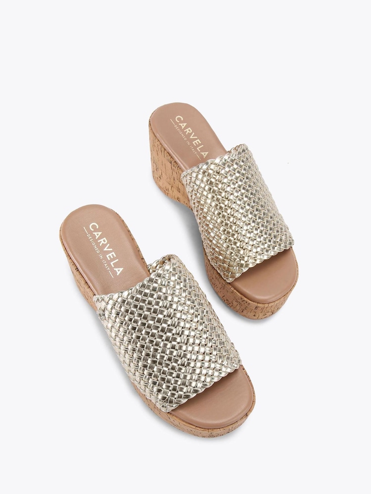 Gold - Carvela Comfort Krypton Weave Wedge Sandals - Bild 2 von 4 Gold - Carvela Comfort Krypton Weave Wedge Sandals - Bild 2 von 4