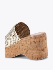 Gold - Carvela Comfort Krypton Weave Wedge Sandals - Bild 4 von 4