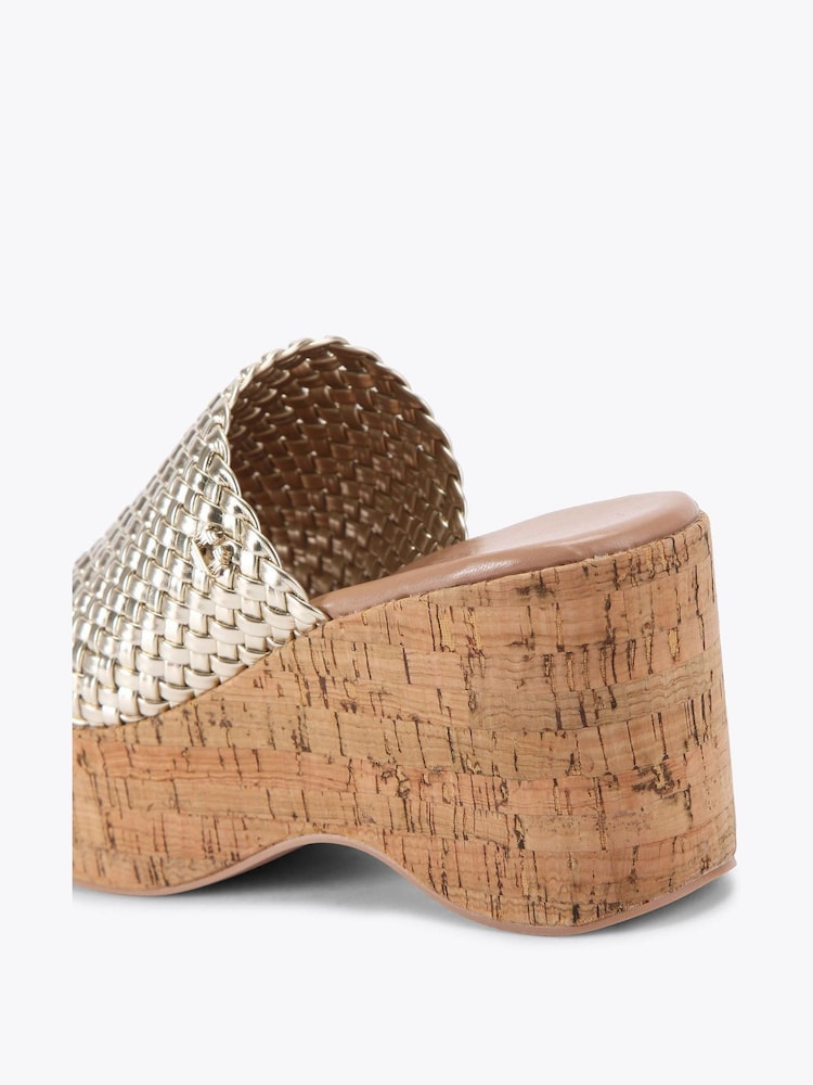Gold - Carvela Comfort Krypton Weave Wedge Sandals - Bild 4 von 4