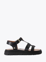 Carvela Comfort Pavilion T-Bar Black Sandals - Image 1 of 4