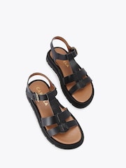 Carvela Comfort Pavilion T-Bar Black Sandals - Image 2 of 4