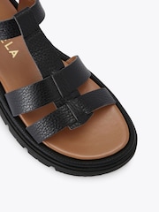 Carvela Comfort Pavilion T-Bar Black Sandals - Image 4 of 4