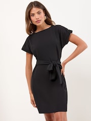 Lipsy Military Button Tie Belt Mini Shift Dress - Imagen 3 de 4
