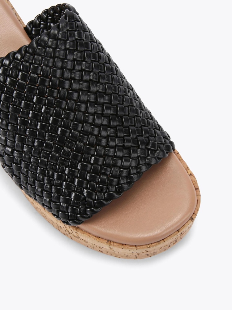 Schwarz - Carvela Comfort Krypton Weave Wedge Sandals - Bild 3 von 3
