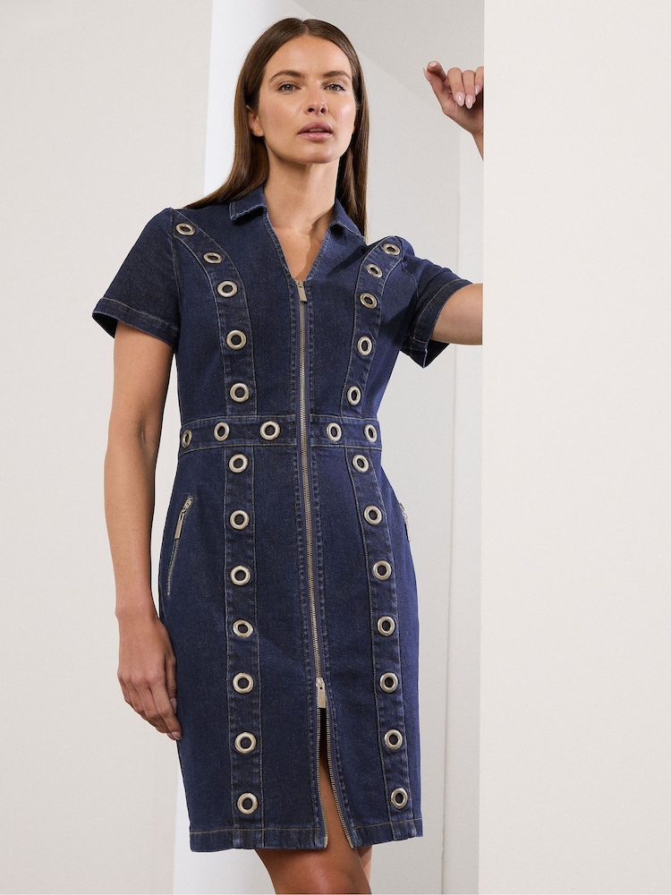 Star by Julien MacDonald Denim Eyelet Dress - Imagen 2 de 5 Star by Julien MacDonald Denim Eyelet Dress - Imagen 2 de 5