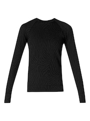 Sweaty Betty Black Animal Print Crew Neck Base Layer Top - Image 5 of 5