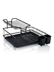 Swan Black 15 Plate Dish Rack with Removable Cutlery Holder - Image 1 of 10