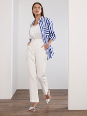 Star by Julien MacDonald White Zip Detail Tapered Trousers - Image 2 of 5