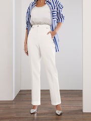 Star by Julien MacDonald White Zip Detail Tapered Trousers - Image 3 of 5