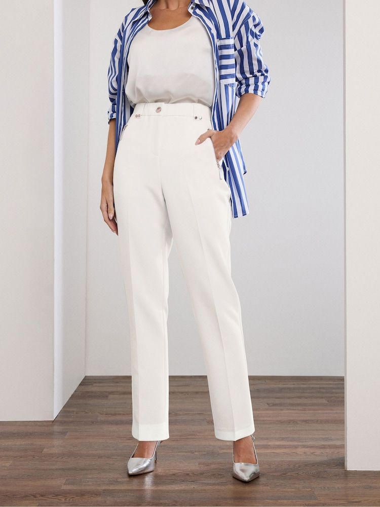 Star by Julien MacDonald White Zip Detail Tapered Trousers - Image 3 of 5