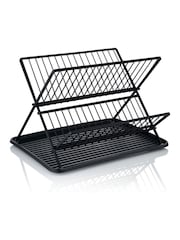 Swan Black Collapsible Dish Rack with Removable Drip Tray - Image 1 of 10