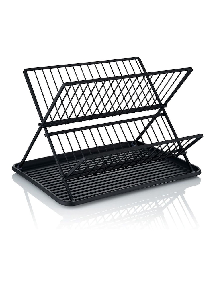 Swan Black Collapsible Dish Rack with Removable Drip Tray - Image 1 of 10