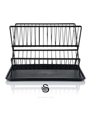 Swan Black Collapsible Dish Rack with Removable Drip Tray - Image 2 of 10