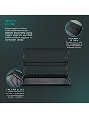 Swan Black Collapsible Dish Rack with Removable Drip Tray - Image 6 of 10