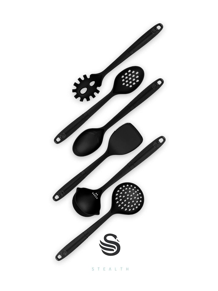 Swan 6 Piece Black Stealth Kitchen Tool Set - Image 2 of 9