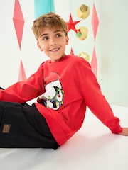 Red White Christmas Crew Sweatshirt (3-16yrs) - Image 2 of 7