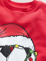 Red White Christmas Crew Sweatshirt (3-16yrs) - Image 6 of 7