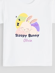 Personalised Toddlers Sleepy Bunny Pyjamas by Dollymix - Image 1 of 4
