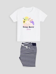Personalised Toddlers Sleepy Bunny Pyjamas by Dollymix - Image 3 of 4