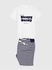 Personalised Kids Sleepy Bunny Pyjamas by Dollymix - Image 2 of 3