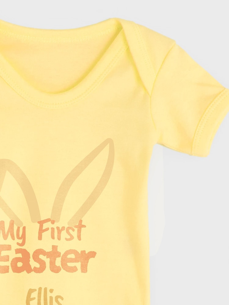 Personalised My First Easter 100% Cotton Bodysuit by Dollymix - Image 2 of 4