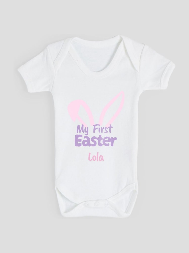 Personalised My First Easter 100% Cotton Bodysuit by Dollymix - Image 1 of 4