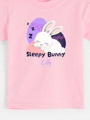 Personalised Toddlers Sleepy Bunny Pyjamas by Dollymix - Image 1 of 4