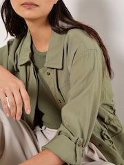 Apricot Green Cargo Pocket Cotton Twill Jacket - Image 5 of 5