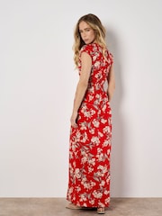 Apricot Red Flowing Jasmine Maxi Dress - Image 3 of 4