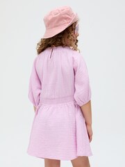 Raffya Purple Soipoi Double Cloth 100% Cotton Dress - Image 2 of 5