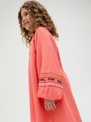Raffya Orange Lavender 100% Cotton Dress - Image 4 of 5