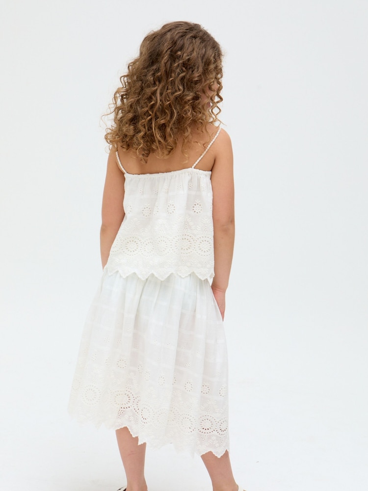 Raffya White Ruffa Co-Ord 100% Cotton Top - Image 2 of 4