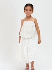Raffya White Ruffa Co-Ord 100% Cotton Top - Image 3 of 4