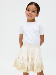 Raffya Cream Starannise 100% Cotton Skirt - Image 1 of 6