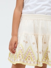 Raffya Cream Starannise 100% Cotton Skirt - Image 5 of 6