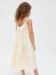 Raffya Cream Swish 100% Cotton Maxi Dress - Image 2 of 6
