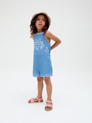 Raffya Rachel Embroidered 100% Cotton Romper - صورة 1 من 4