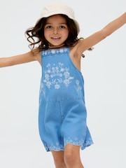 Raffya Rachel Embroidered 100% Cotton Romper - صورة 4 من 4