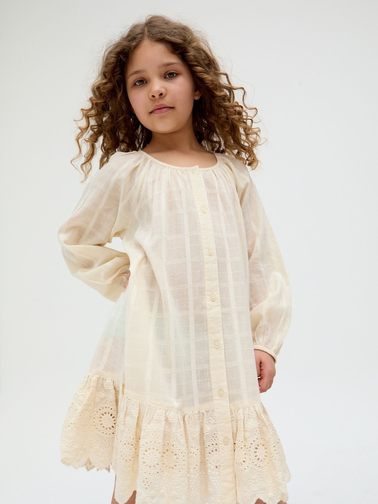 Raffya Olivia Window Payne Check 100% Cotton Dress - Imagen 2 de 5