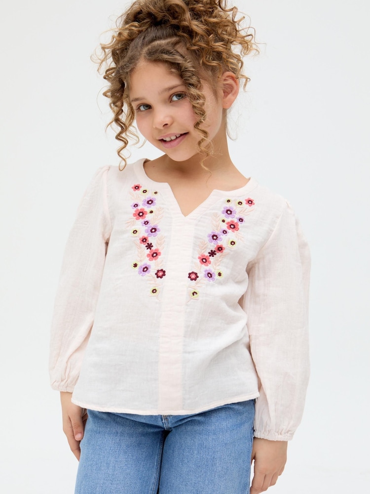 Raffya Cream Dina 100% Cotton Blouse - Image 1 of 5