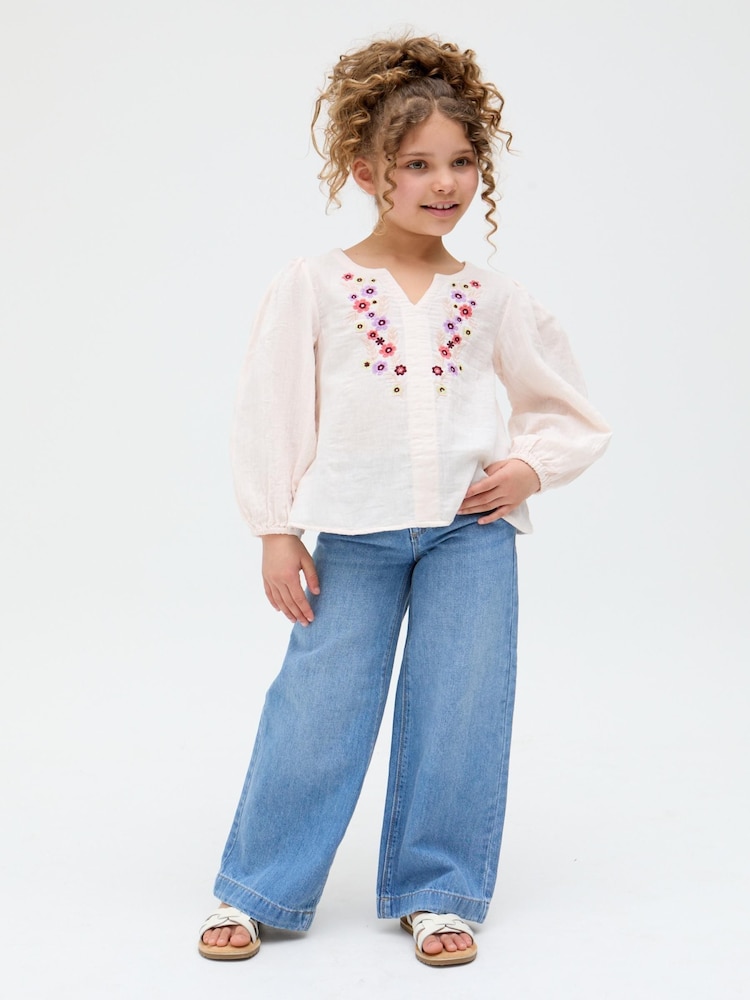 Raffya Cream Dina 100% Cotton Blouse - Image 2 of 5