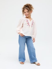 Raffya Cream Dina 100% Cotton Blouse - Image 3 of 5