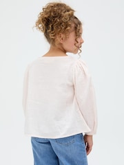 Raffya Cream Dina 100% Cotton Blouse - Image 4 of 5