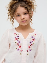 Raffya Cream Dina 100% Cotton Blouse - Image 5 of 5