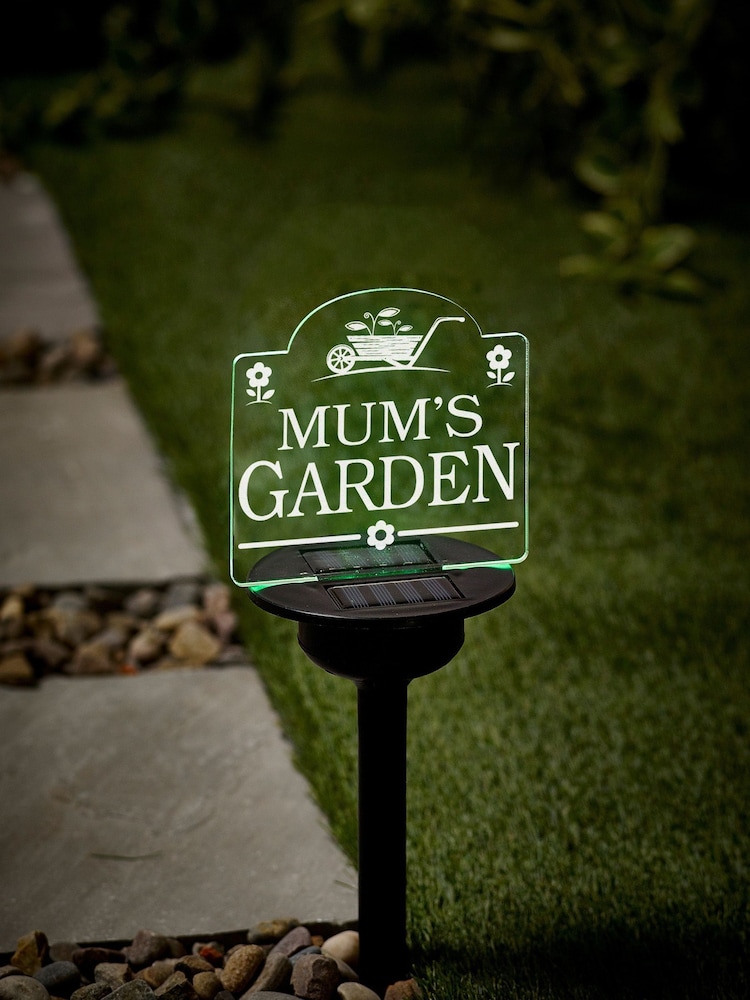 Personalised Solar Powered “Wheelbarrow” Garden Sign by Loveabode - Image 1 of 4